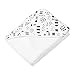 HonestBaby unisex baby 2-Pack Organic Cotton Hooded Towels Bandana, Pattern Play, One Size US