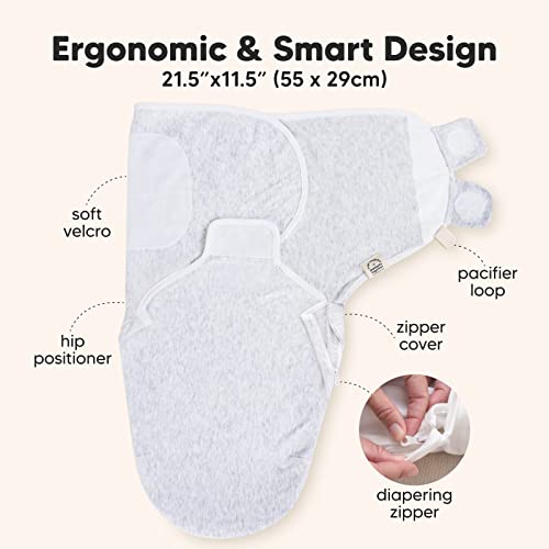 3-Pack Baby Swaddle Sleep Sacks With Zipper - Newborn Swaddle Sack, Baby Swaddles Sleep Sack 0-3 Months, Wearable Blanket Baby, Baby Swaddle Blanket Wrap, Swaddle Sack, Easy Change Swaddle (Aspire) #TOP2