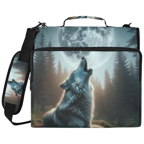 Cool Wolf Moon �W�b�p�[�o�C���_�[�o�b�O 3�����O�o�C���_�[�t�� �h���o�C���_�[�I�[�K�i�C�U�[ �w�Z��I�t�B�X�p 14�C���`�̃m�[�g�p�\�R���Ƀt�B�b�g
