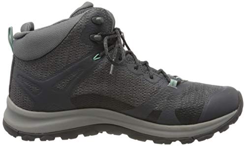 KEEN Women’s Terradora 2 Waterproof Mid Height Hiking Boot, Magnet/Ocean Wave, 8 M (Medium) US
