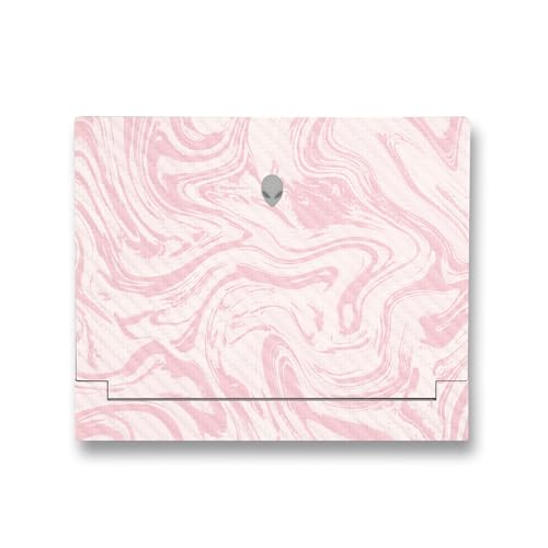 Image of MightySkins Carbon Fiber Skin Compatible with Alienware X14 R2 (2023) Full Wrap Kit - Silky Pink | Protective, Durable Textured Carbon Fiber Finish | Easy to Apply & Change Styles | Made in The USA