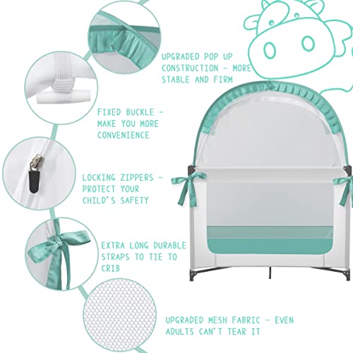 image for L RUNNZER Baby Pack and Play Tent, Pack N Play Canopy to Keep Baby fro