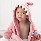 Baby Aspen Let the Fin Begin Shark Robe, Pink, 0-9 Months