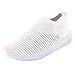 Yowablo Chaussures Femmes Outdoor Mesh Casual Slip on Semelles Confortables Running Chaussures de Sport (39,Blanc)