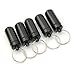 New 5 Pcs Black Waterproof Aluminum Pill Box Case Drug Holder Keychain Container