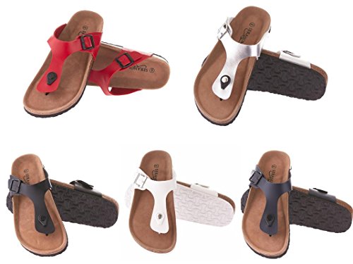 Seranoma Women's Thong Cork Sandal | Open Toe Slide | Flat Footbed #TOP5