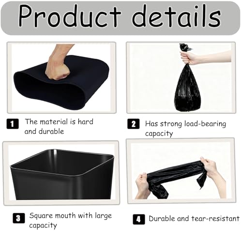 6 Canecas negras pequeñas con bolsas - 8 L cada una miniatura 6