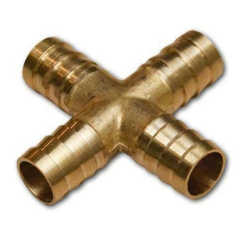 Barb Connectors Brass Barbed Hose Straight Connector - Joiner Or Splitter For Fuel, Air, Water Lines Hose Fitting Connector