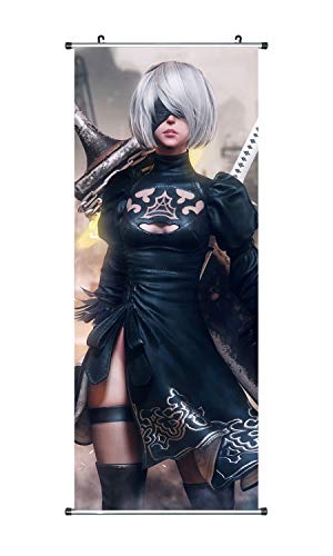 CoolChange NieR Automata Tableau à rouler I Kakemono en tissu I Poster 100 x 40 cm I Motif Yorha nu00b02 Type B