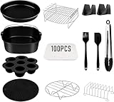 Airfryer xxl zubehör für Philips 6,2L 3000, heißluftfritteuse zubehör für COSORI 5,5L, COSORI Turboblaze 6L, COSORI Dual Blaze 6,4L quadratische air fryer, Einsatz für heissluft fritteuse