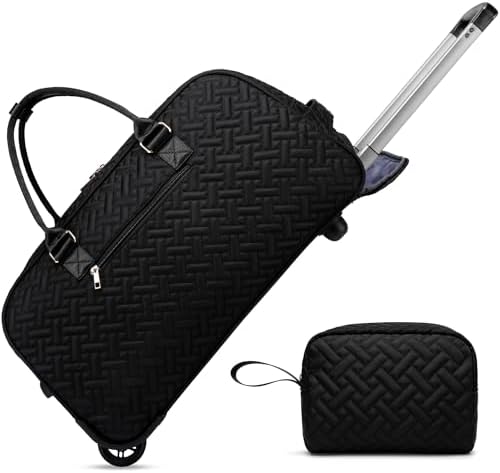 Duffle Bag for Travel, Weekender Bag with Shoe Compartment, Carry...