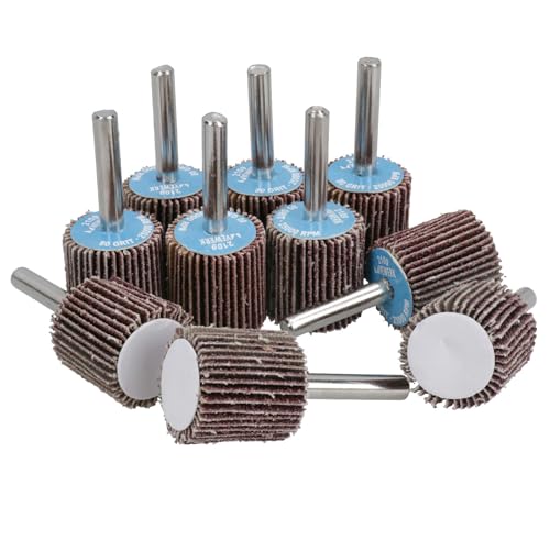 80 Grit 25mm Flap Wheel Disc Abrasive Sanding Pads for Drills 6mm Shank 10pc