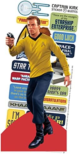 Star Trek James T. Kirk Quotable Notable - Greeting Card and Sticker Sheet - Envelope Included