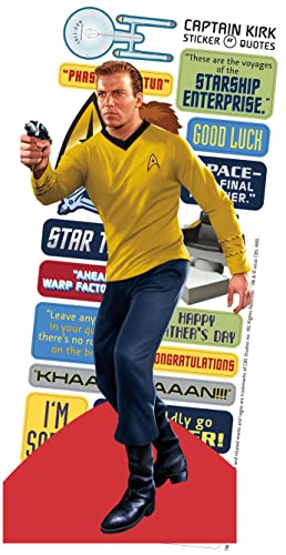 Star Trek James T. Kirk Quotable Notable - Greeting Card and Sticker Sheet - Envelope Included