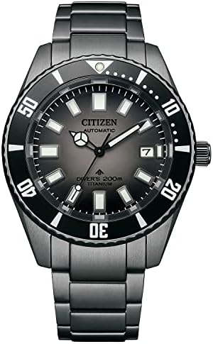 CITIZEN PROMASTER NB6025-59H Men's Watch Fujitsubo Diver Mechanical Wristwatch for 658.6 ft (200 m) Diving Water Resistant Mechanical Watch with Anti-Reverse Bezel Twist Lock Crown, Metal Band, Bl