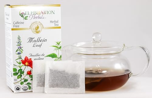 image for Celebration Herbals Organic Herbal Mullein Leaf Tea -- 24 Herbal Tea B