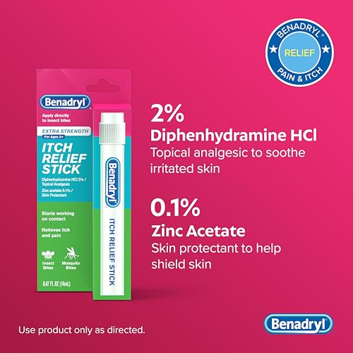 Benadryl Extra Strength Itch Relief Stick, Topical Analgesic, 0.47 fl. oz - image 4