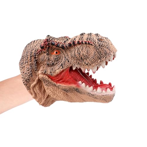 Juguetes de Goma – Cabeza de T Rex, Portátil para, interactivo ligero | Animal de larga duración para el teatro de títeres, hora d