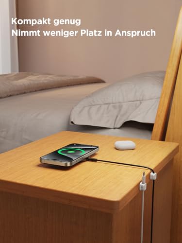 JOYROOM 6 Stück Kabelhalter Kabelclips Verstellbare Kabel Organizer Magnetische Kabelmanagement Selbstklebend Kabelhalter für Schreibtisch, Nachttisch, Ladekabeln, HDMI, USB, Audiokabel, Weiß