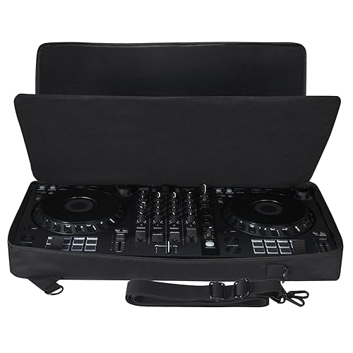 Design speciale della borsa da trasporto per controller DJ: borsa a tracolla portatile per Pioneer DJ DDJ-FLX6-GT 4 deck Rekordbox e Serato DJ Controller/per Pioneer DDJ Series DDJ-SX/SX2/SX3 Digital Performance DJ Controller e altri DJ Conrtollers con dimensioni entro 67,5 cm x 36,5 cm x 7,5 cm.