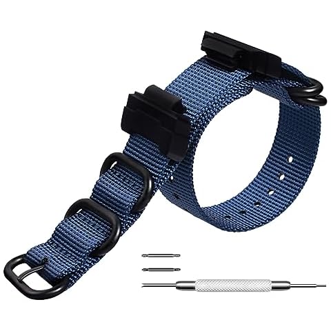 Nylon Strap Replacement Watch Bands Compatible with Casio G-Shock Watch Model GA-100 / GA-110 / GA-100C / GA-300 / GA-120 / GA-200/ GD-100 /GA-140/GA-735/GA-800/DW-5600/DW-5610/DW-5305/DW-6900/GW-6900 Cover