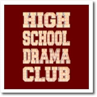 3dRose High School Drama Club Title Graphics with Light... - Iron on Heat Transfers (ht-376343-1)