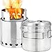 Solo Stove Titan Pot 1800 Combo Kit - Wood Burning Gassification Backpacking Stove Combo | Camping Survival Efficient Stove