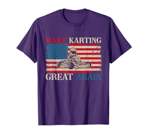 Make Karting Great Again Go Kart Racer USA Karting T-Shirt