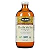 Flora Health Certified Organic Flax Oil - Cold Pressed & Unrefined - Non-GMO, Gluten-Free, Kosher Omega Flax Seed Oil Blend - Essential Fatty Acids for Wellness - 500 mL Liquid, Glass Bottle