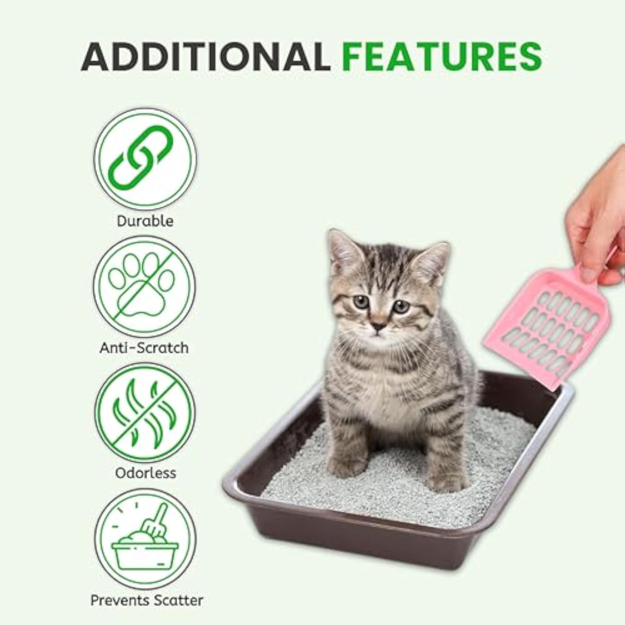 Durable Plastic Pet Waste Scooper, Pack of 2