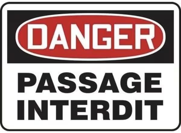 OSHA DANGER SAFETY SIGN CONFINED, Mfr: MCSP029XP-A