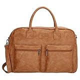  Bolso para ordenador portátil, ancho 14, longitud 42 cm, altura 28 cm, piel sintética, color marrón
