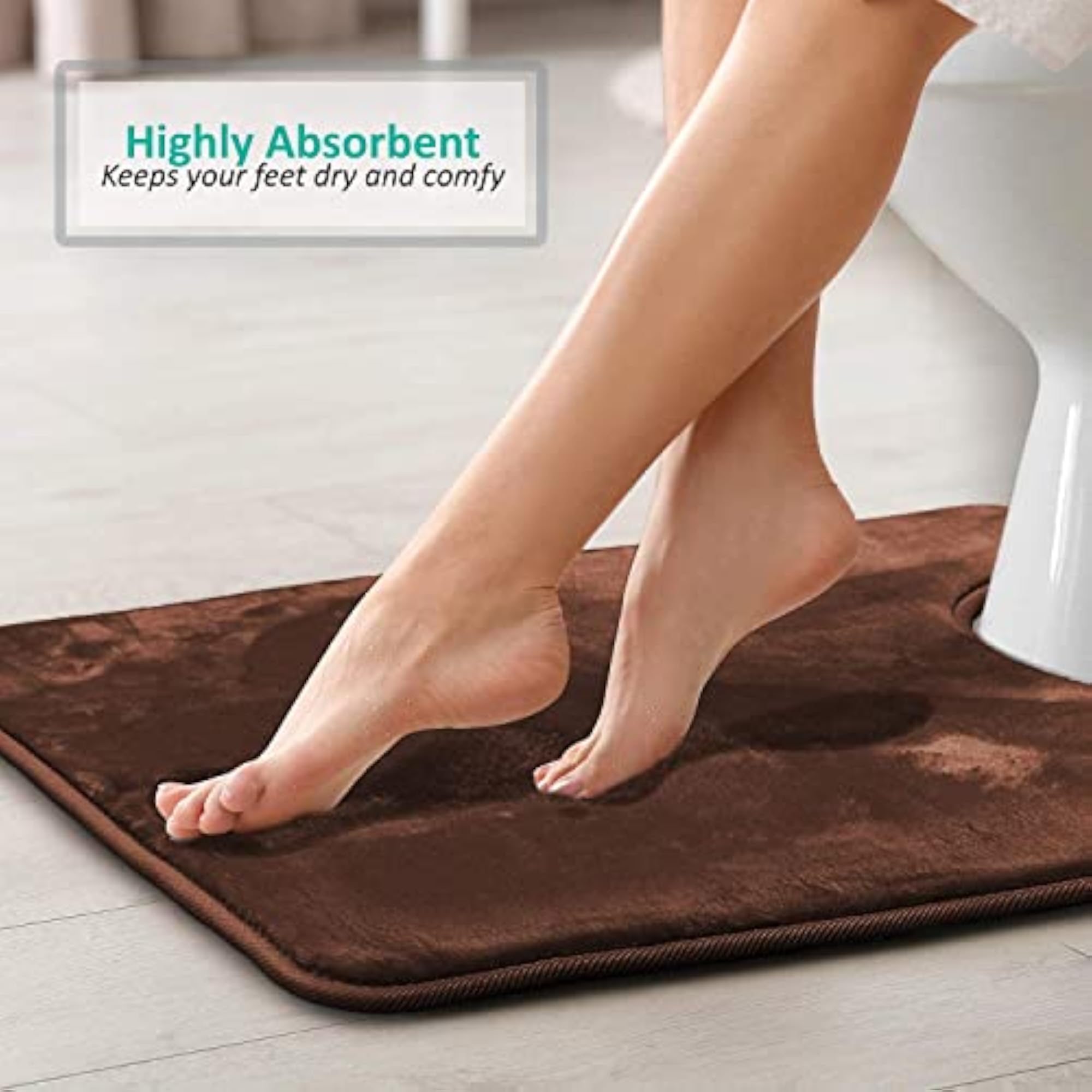 Luxury Flannel Velvety Bath Mat Set