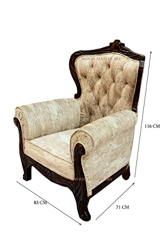 Image of Luxury Wooden Teakwwood Five Seater Sofa Set for Living Room (Honey Brown) Solid Wood Outdoor Chair 5 Seater Sofa | (18)
