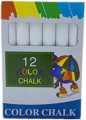Maxwell White Chalk Long Lasting Non-Toxic 12 pcs