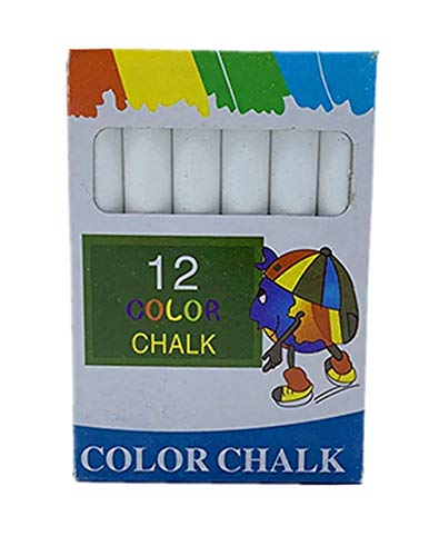 Maxwell White Chalk Long Lasting Non-Toxic 12 pcs