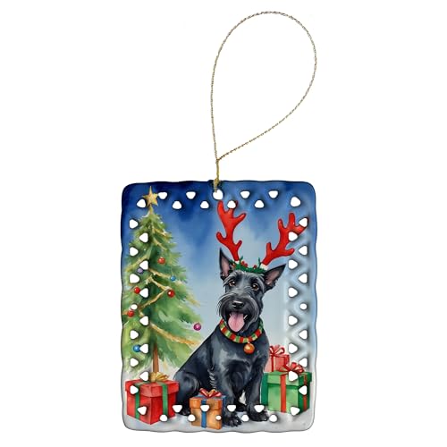 Caroline's Treasures Scottish Terrier Dogs Hanging Christmas Ornament