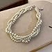 YUEKISEN Faux Pearl Twisted Necklace Pearl Cluster Choker Necklace Multi strand Imitation Pearl Necklace Chunky Statement Necklace for Women