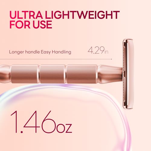 Variante de CAVEEM cuchillas de afeitar Maquinilla doble filo Oro Rosa