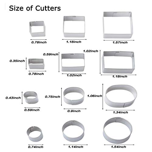 Mini Metal Cookie Cutters Set, Geometric Shapes Cookie Biscuit Cutter Set, Star Flower Hexagon Round Heart Square Triangle Oval Stainless Steel Cutter For Baking (24 Pcs Small Cookie Cutters) #TOP4