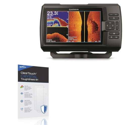 BoxWave Screen Protector Compatible With Garmin Striker Vivid 7sv - ClearTouch Crystal ToughShield 9H (2-Pack), Clear 9H Tough Flexible Film Screen Protector