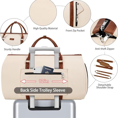 Suit Storage Bag Garment Bag for Convertible Garment Duffel Bag Suitcase Suit Bag for Travel, Business4