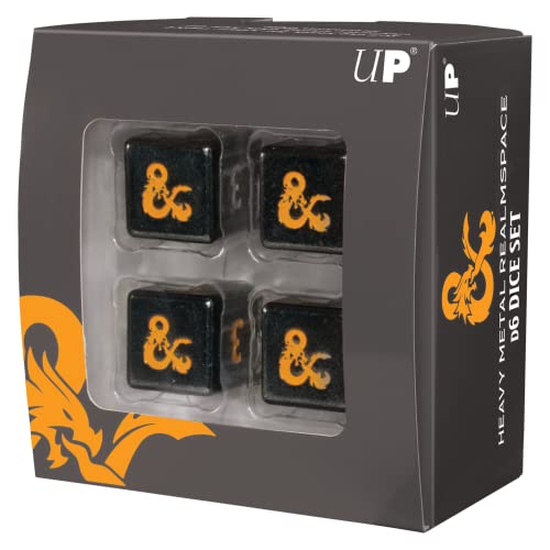 Ultra PRO - Dungeons & Dragons: Heavy Metal Realmspace D20 Dice Set - Ward Off Enemies on Your Next Adventure with A Commanding Roll, Great Gaming Dice for RPG Games