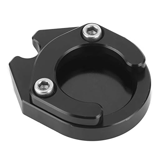 aqxreight - Motorcykel Kickstand Pad, Biker Kick Stand Coaster/Support Plate. Parkera din cykel på het trottoar, gräs, mjuk passförm för NMAX155 NMAX125 XMAX125 NVX155(svart)