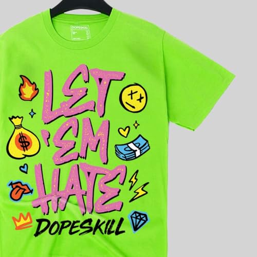 Image of DopeSkill Graphic Tee Streetwear Hip Hop Hypebeast Unisex T-Shirt Sneaker Colour Matching Shirts Inspired Motivation Quotes