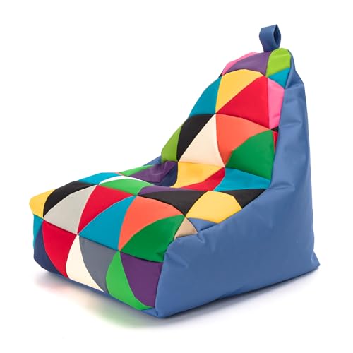 Ecopuf Keiko Patchwork: Sillón puf de poliéster