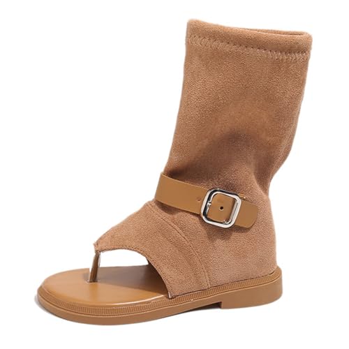 Girls Knee High Open Toed Sandals Gladiator Style Summer Shoes