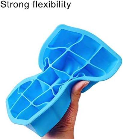 2 Packs Silicone Ice Cube Tray, Easy-Release Ice Cube Moulds 15 Ice Cubs Per Tray for Chocolate Whiskey Cocktail Any Drinks (Blue)