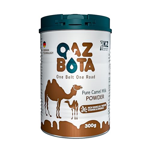 QAZBOTA Pure Camel Milk Powder 300g, Immune Booster, Rich Source of Proteins, Vitamins &amp; Minerals, No Added Sugar, No Additives, No Preservatives, Gluten Free, Easy to digest, For all Ages