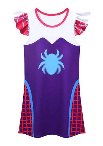 Kids Girls Casual Dresses Fantasty Dress Ruffle Sleeve Playwear 3-8Years